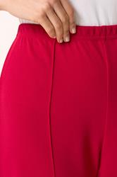 LTS Tall Women's Bright Red Textured Pleated Wide Leg Trousers | Long Tall Sally 4