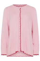YOURS Curve Pink Scallop Edge Cardigan