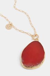 Gold Tone Long Pendant Necklace | Yours Clothing 2