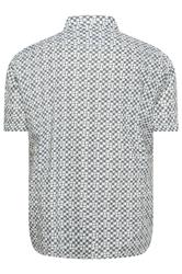 BEN SHERMAN Big & Tall Light Blue Geometric Print Shirt | BadRhino 4