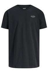 JACK & JONES Big & Tall T-Shirt in Schwarz mit Logo-Grafik