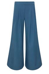 PixieGirl Petite pantalones palazzo con plisado frontal en azul turquesa