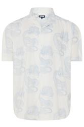 BadRhino Big & Tall White Dragon Print Shirt | BadRhino 6