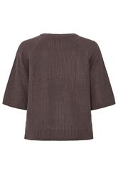 YOURS Plus Size Chocolate Brown Crew Neck Knitted Jumper | Yours Clothing 7