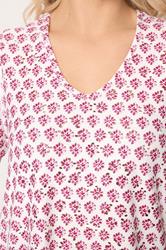 YOURS Plus Size White & Pink Broderie Swing Top | Yours Clothing 4