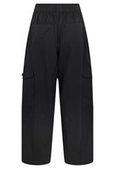 PixieGirl Petite Women's Black Poplin Cotton Cargo Barrel Leg Trousers | PixieGirl 7