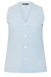 LIMITED COLLECTION Gilet bleu sans manches en maille