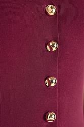 EVANS Plus Size Berry Red Knitted Waistcoat 5