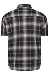 D555 Big & Tall Black Check Pocket Short Sleeve Shirt | BadRhino 4