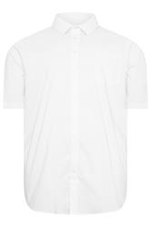 D555 Big & Tall White Short Sleeve Non Iron Stretch Shirt