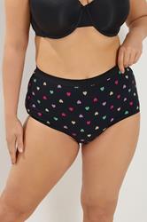 YOURSET 5 PACK Plus Size Pink Heart Print Full Briefs | Yours Clothing 1
