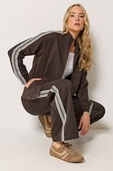 LTS Tall Women's Chocolate Brown Side Stripe Wide Leg Trousers | Long Tall Sally 3