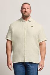 Lyle & Scott Big & Tall Stone Brown Linen Shirt | BadRhino 3