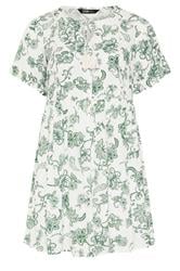 YOURS Curve White Paisley Mini Dress