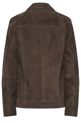 LTS PREMIUM Tall Women's Chocolate Brown Suede Biker Jacket | Long Tall Sally 2