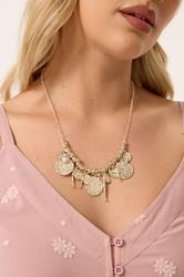 Gold Tone Mixed Charm Necklace | Yours Clothing 1