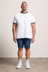 BadRhino Big & Tall White Ringer T-Shirt | BadRhino 1