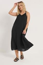 YOURS Plus Size Black Throw On Maxi Dress | Yours Clothing 2