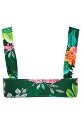 M&Co Green Tropical Print Bikini Top | M&Co 6