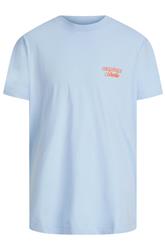 JACK & JONES Big & Tall Light Blue Crew Neck Back Graphic Tee