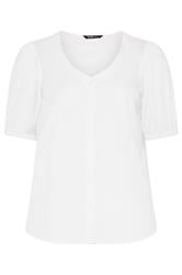 YOURS Curve White Textured Blouse