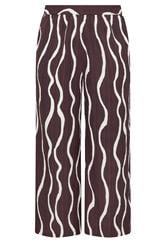 LIMITED COLLECTION Plus Size Brown Wavy Print Wide Leg Trousers | Yours Clothing 5