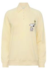 PixieGirl Petite Women's Yellow Cotton Snoopy Embroidered Sweatshirt | PixieGirl 5