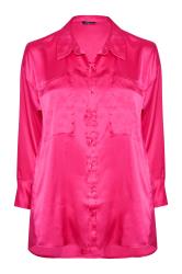 Pink Satin Print Premium Shirt Pink / XXL