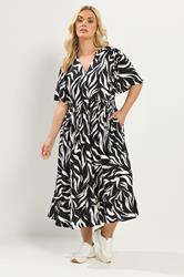 YOURS Plus Size Black Zebra Print Maxi Dress | Yours Clothing 1