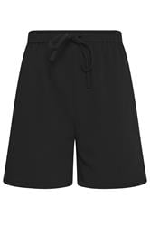 LTS Tall Women's Black Tie Waist Textured Shorts | Long Tall Sally 5