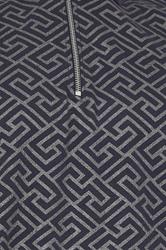 KAM Big & Tall Navy Blue Foil Print Polo Shirt | BadRhino 5