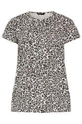 YOURS top met luipaardprint en korte mouwen