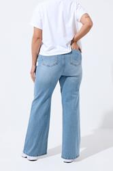 LIMITED COLLECTION Plus Size Blue Rose Printed Jeans | Yours Clothing 5