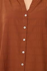 YOURS Plus Size Brown Textured Shirt | Yours Clothing 4