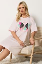 YOURS Plus Size Pink 'Toucan Take It Easy' Nightdress | Yours Clothing 3