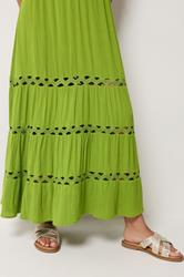 M&Co Green Sleeveless Tiered Maxi Dress | M&Co 5