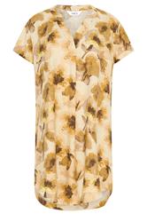M&Co Yellow Floral Print Notch Neck Mini Dress | M&Co 5