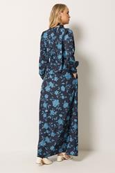 LTS Tall Women's Navy Blue Floral Maxi Dress | Long Tall Sally 4