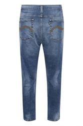 BadRhino Big & Tall Blue Washed Elasticated Waist Stretch Jeans | BadRhino 7