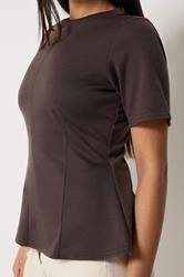 M&Co Petite Chocolate Brown Fitted Waist T Shirt | M&Co 4