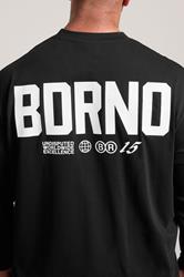 BDRNO Premium Big & Tall Black Printed Long Sleeve T-Shirt | BadRhino 7