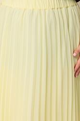 YOURS Plus Size Yellow Pleated Skirt | Yours Clothing 5