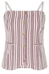 LIMITED COLLECTION Plus Size Red & White Stripe Strappy Waistcoat | Yours Clothing 5