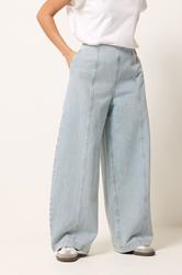 PixieGirl Petite Women's Light Blue Seam Front Balloon Jeans | PixieGirl 2