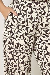 M&Co Brown Floral Wide Leg Trousers | M&Co 6