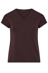 EVANS Curve Brown V-Neck Knitted Top