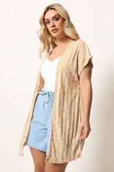 YOURS Plus Size Pink Ribbed Cardigan | Yours Clothing 3
