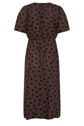 M&Co Brown Polka Dot Tulip Sleeve Dress | M&Co 6