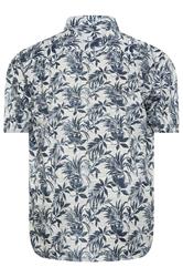 KAM Big & Tall Silver Grey Floral Print Shirt | BadRhino 4