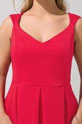 YOURS LONDON Plus Size Red Sweetheart Skater Dress | Yours Clothing 4